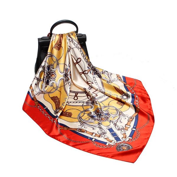 scarves 90*90cm spring 2021 silk scarf female bag belt printed decorate imitation women square headband wrap hijab polyester, Blue;gray
scarves 90*90cm spring 2021 silk scarf female bag belt printed decorate imitation women square headband wrap hijab polyester, Blue;gray