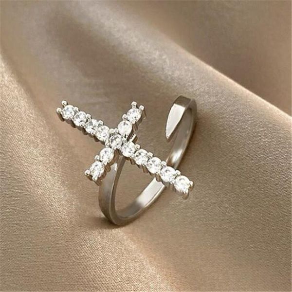 cluster rings punk resizable open crystal cross ring hip hop street silver color for women nightclub bar female jewelry accessories, Golden;silver
cluster rings punk resizable open crystal cross ring hip hop street silver color for women nightclub bar female jewelry accessories, Golden;silver