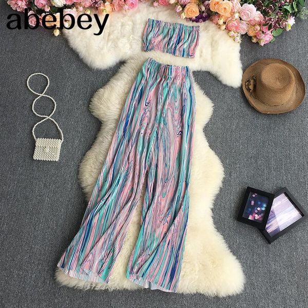 women's two piece pants 2021 summer fashion sleeveless short print strapless + high waist casual wide leg set, White
women's two piece pants 2021 summer fashion sleeveless short print strapless + high waist casual wide leg set, White