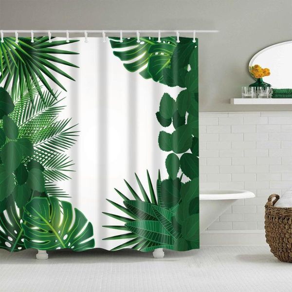 white green shower curtain tropical plant leaves bath accessories with 12 hooks waterproof polyester fabric bathroom decor curtains
white green shower curtain tropical plant leaves bath accessories with 12 hooks waterproof polyester fabric bathroom decor curtains