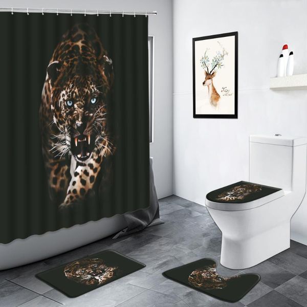 shower curtains wild animals leopard curtain tiger lion wolf brown bear bathroom decor door mat non-slip rug toilet cover bath mats sets
shower curtains wild animals leopard curtain tiger lion wolf brown bear bathroom decor door mat non-slip rug toilet cover bath mats sets