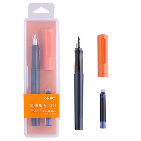 fountain pens deli ef pen 0.38mm erasable blue student writing posture correction office business stationery
fountain pens deli ef pen 0.38mm erasable blue student writing posture correction office business stationery