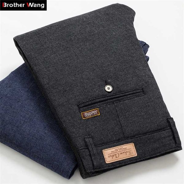 men's slim casual pants fashion business stretch trousers male brand plaid pant black blue 211112
men's slim casual pants fashion business stretch trousers male brand plaid pant black blue 211112