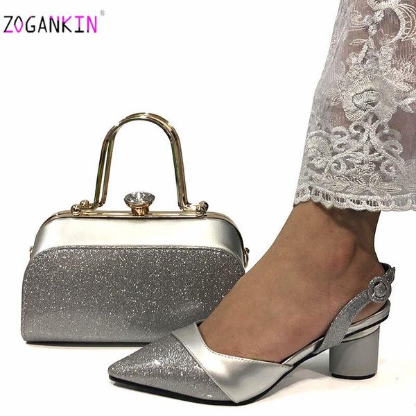 dress shoes fashionable african design high heels and bag to match italian women set silver color for working, Black
dress shoes fashionable african design high heels and bag to match italian women set silver color for working, Black