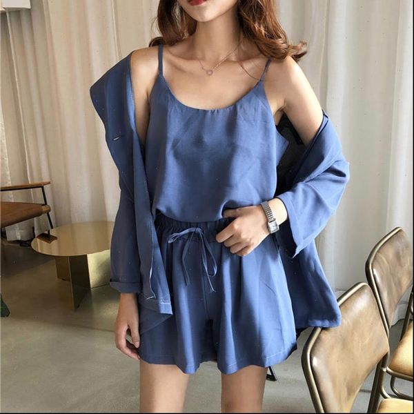 3 piece set suits women tracksuits long sleeve coats elastic high waist drawstring shorts suit summer autumn office lady solid, Gray
3 piece set suits women tracksuits long sleeve coats elastic high waist drawstring shorts suit summer autumn office lady solid, Gray