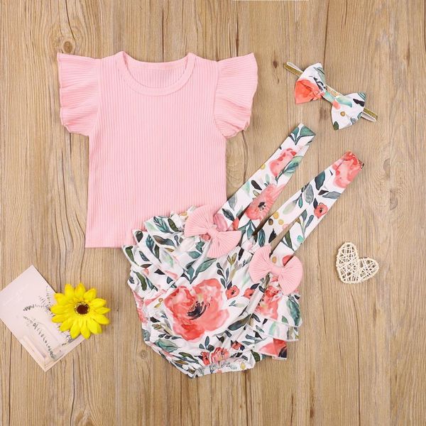 clothing sets toddler baby girl casual three piece suit solid sleeve t-shirt + suspender shorts with headband born infant outwear, White
clothing sets toddler baby girl casual three piece suit solid sleeve t-shirt + suspender shorts with headband born infant outwear, White