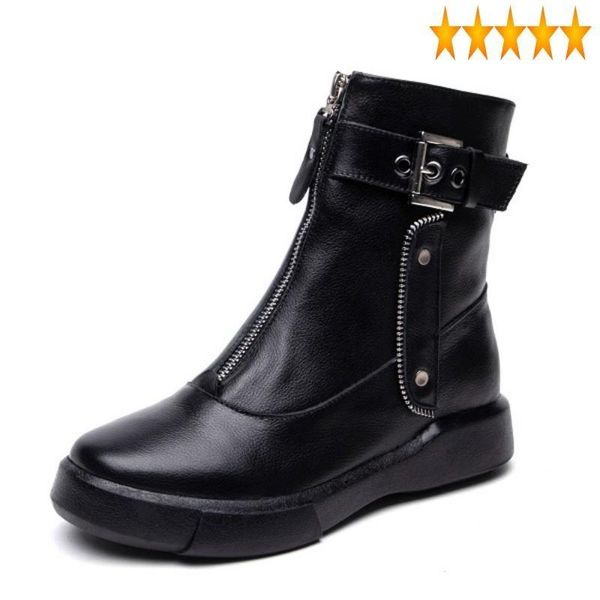 boots genuine leather shoes woman handmade winter casual front zip ankle female brand black cowhide chunky booties plus size 42
boots genuine leather shoes woman handmade winter casual front zip ankle female brand black cowhide chunky booties plus size 42