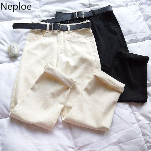women's jeans neploe autumn spring 2021 wild denim pants high waist hip with belt solid trousers loose pocket pantalones basic 48731, Blue
women's jeans neploe autumn spring 2021 wild denim pants high waist hip with belt solid trousers loose pocket pantalones basic 48731, Blue