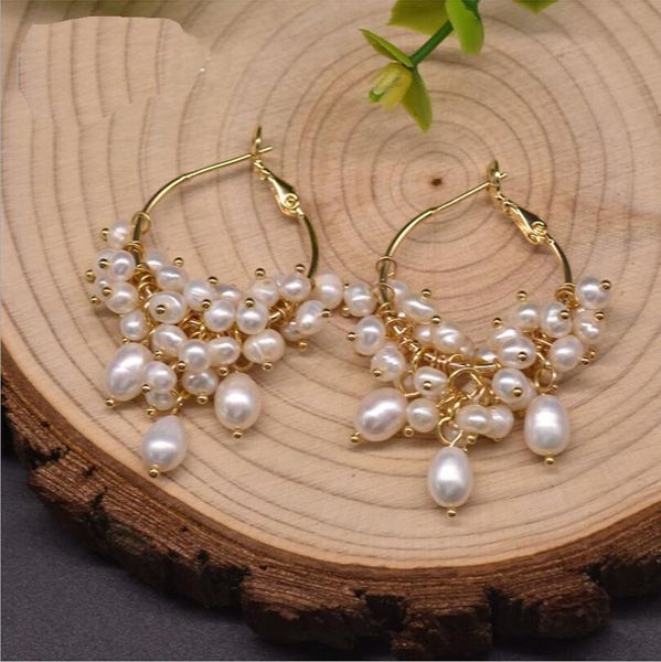 boho white pink natural fresh water pearl dangle round circle hoop earrings vintage for women party gift wedding earring jewelry, Silver
boho white pink natural fresh water pearl dangle round circle hoop earrings vintage for women party gift wedding earring jewelry, Silver