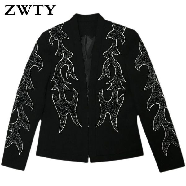 spring autumn heavy industry beaded embroidery suit men's self-cultivation korean nightclub show jacket suits & blazers, White;black
spring autumn heavy industry beaded embroidery suit men's self-cultivation korean nightclub show jacket suits & blazers, White;black