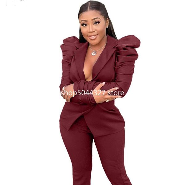 ethnic clothing 2 two piece set africa women plus size african clothes office lady dashiki puff sleeve jacket flare pants matching sets, Red
ethnic clothing 2 two piece set africa women plus size african clothes office lady dashiki puff sleeve jacket flare pants matching sets, Red
