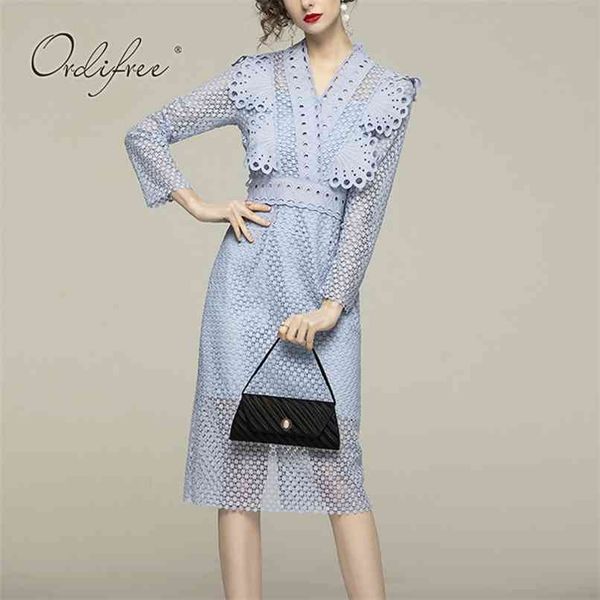summer vintage women lace party dress long sleeve blue ruffle midi 210513, Black;gray
summer vintage women lace party dress long sleeve blue ruffle midi 210513, Black;gray