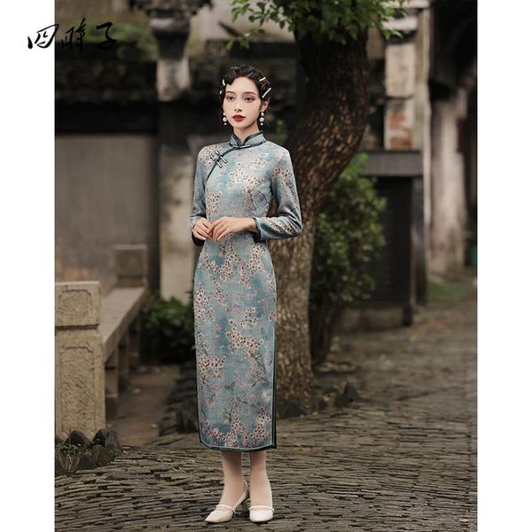 ethnic clothing style wool and linen cheongsam dress retro improved republic of china old shanghai, Red
ethnic clothing style wool and linen cheongsam dress retro improved republic of china old shanghai, Red