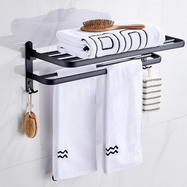 towel racks holder bathroom rack matte black aluminum wall mounted folding hanger storage shelf hook accessories
towel racks holder bathroom rack matte black aluminum wall mounted folding hanger storage shelf hook accessories