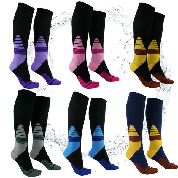 1pair compression socks sports running women men marathons circulation athletic edema varicose veins travel over knee stockings, Black
1pair compression socks sports running women men marathons circulation athletic edema varicose veins travel over knee stockings, Black