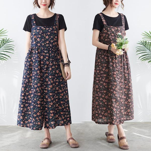 casual dresses braces 2021 summer paragraph show thin straps outside through the genu grows in retro floral dress is female, Black;gray
casual dresses braces 2021 summer paragraph show thin straps outside through the genu grows in retro floral dress is female, Black;gray