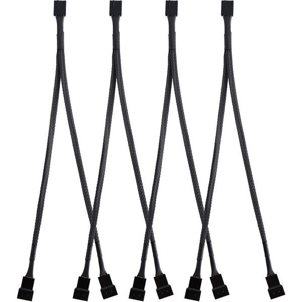 pack pwm fan splitter cable y computer pc power 4 pin 1 to 2 converter, black sleeved braided cables & connectors
pack pwm fan splitter cable y computer pc power 4 pin 1 to 2 converter, black sleeved braided cables & connectors