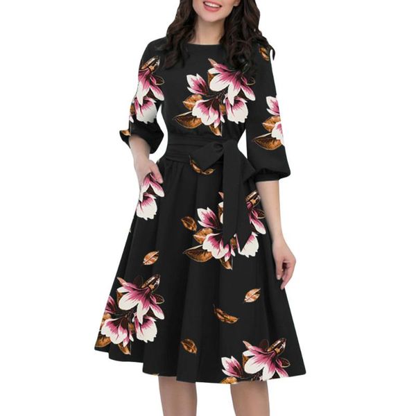 casual dresses a-line women elegant o-neck half sleeve pocket sashes knee-length dress es pechincha harajuku, Black;gray
casual dresses a-line women elegant o-neck half sleeve pocket sashes knee-length dress es pechincha harajuku, Black;gray