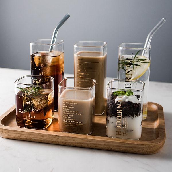 250ml/400ml glass mug letter printing square gold milk coffee transparent heat-resistant cup home bar drinkware
250ml/400ml glass mug letter printing square gold milk coffee transparent heat-resistant cup home bar drinkware