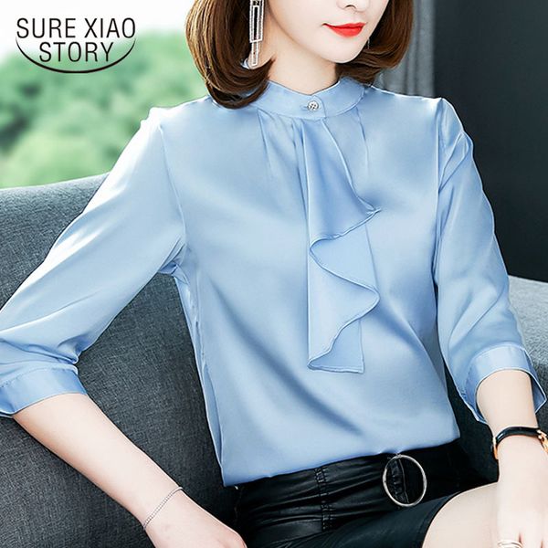 plus size femal blue ladies blouse three quarter button solid women shirts 2885 50 210417, White
plus size femal blue ladies blouse three quarter button solid women shirts 2885 50 210417, White