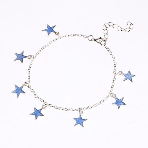 link, chain blue night bare foot pentagonal star beach fringe silver-plated korean version of luminous footwear jewelry, Black
link, chain blue night bare foot pentagonal star beach fringe silver-plated korean version of luminous footwear jewelry, Black