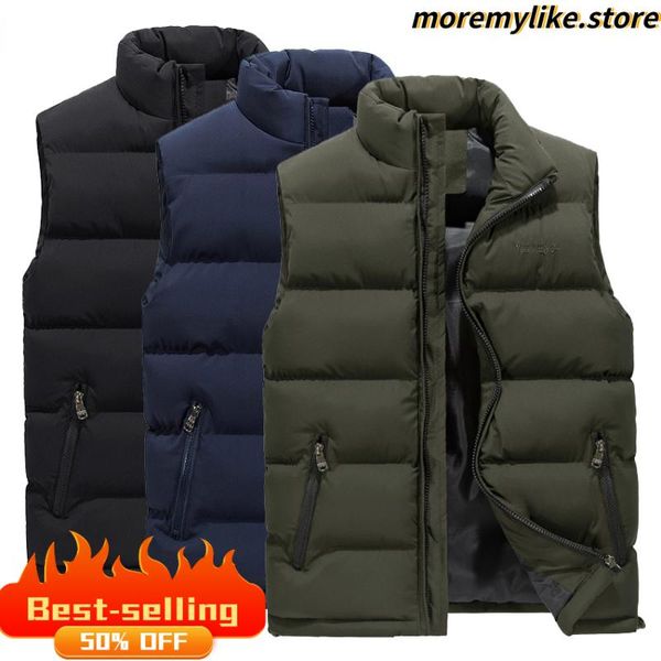 men's vests oversize vest winter casual sleeveless jacket windproof solid color zipper warm waistcoat coats men clothing, Black;white
men's vests oversize vest winter casual sleeveless jacket windproof solid color zipper warm waistcoat coats men clothing, Black;white