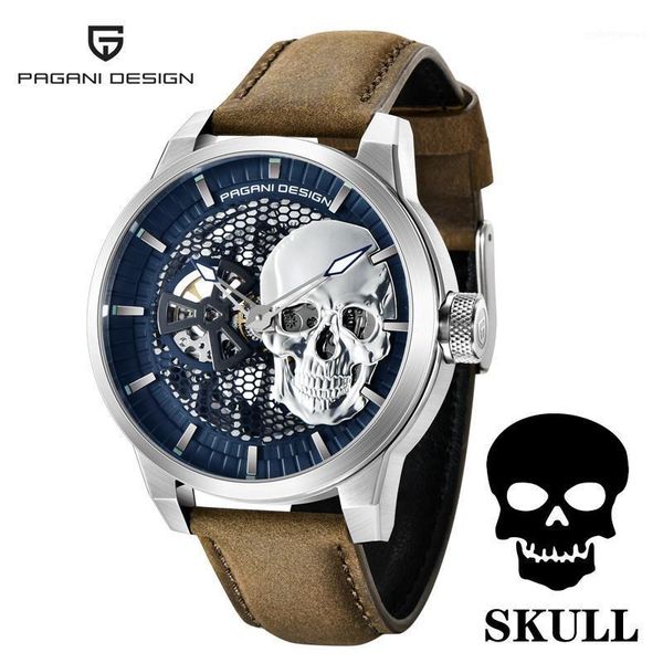 brand leather mens watches skull watch men military sport automatic luxury mechanical wristwatch wristwatches, Slivery;brown
brand leather mens watches skull watch men military sport automatic luxury mechanical wristwatch wristwatches, Slivery;brown