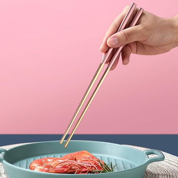 chopsticks 1 pair stainless steel length white patchwork patters sticks portable reusable chinese 23.5 cm
chopsticks 1 pair stainless steel length white patchwork patters sticks portable reusable chinese 23.5 cm