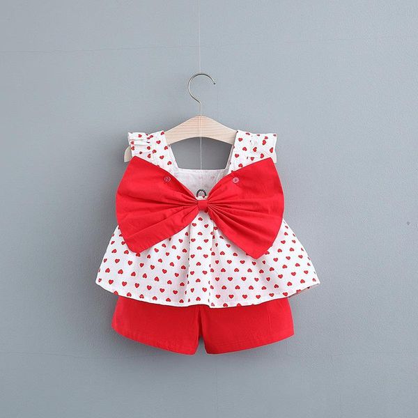 clothing sets summer baby girls loving heart cute bow sleeveless vest blouse + casual shorts pant kids 2pcs suits, White
clothing sets summer baby girls loving heart cute bow sleeveless vest blouse + casual shorts pant kids 2pcs suits, White