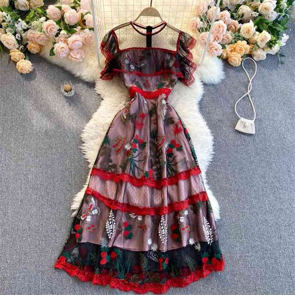 women fashion embroidery a-line dress retro round neck mesh stitching vintage elegant vestidos de mujer r228 210527, Black;gray
women fashion embroidery a-line dress retro round neck mesh stitching vintage elegant vestidos de mujer r228 210527, Black;gray