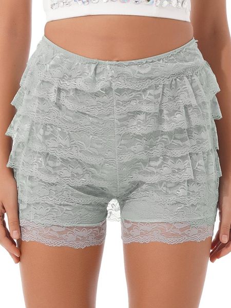 women's shorts multi-layer tiered ruffled lace solid color short underwear leggings mid waist elastic panties frilly pettipants for wom, White;black
women's shorts multi-layer tiered ruffled lace solid color short underwear leggings mid waist elastic panties frilly pettipants for wom, White;black