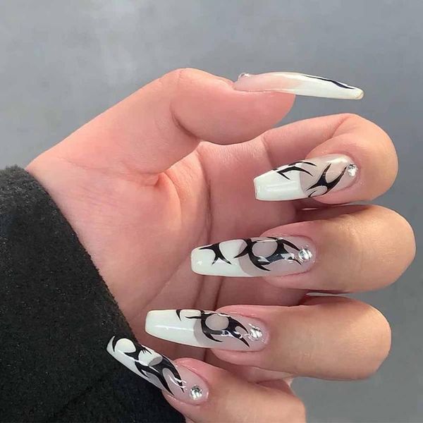 false nails 24pcs fake press on acrylic ballerina for women and girls french tips long full cover, Red;gold
false nails 24pcs fake press on acrylic ballerina for women and girls french tips long full cover, Red;gold