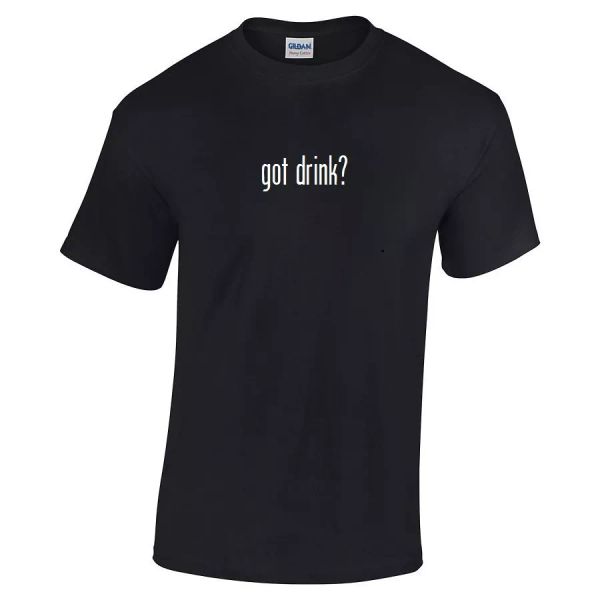 got drink cotton t-shirt shirt solid black white funny gift s - 5xl party, White;black
got drink cotton t-shirt shirt solid black white funny gift s - 5xl party, White;black