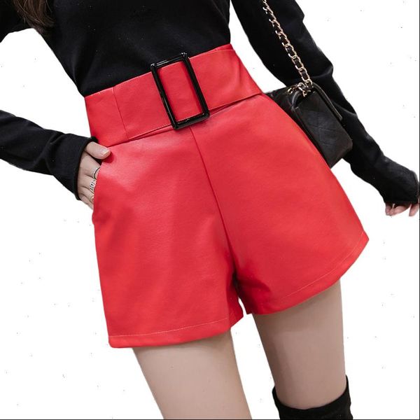 korean womens shorts pu faux leather women autumn winter high waist wide leg short ladies plus size black belted, White;black
korean womens shorts pu faux leather women autumn winter high waist wide leg short ladies plus size black belted, White;black