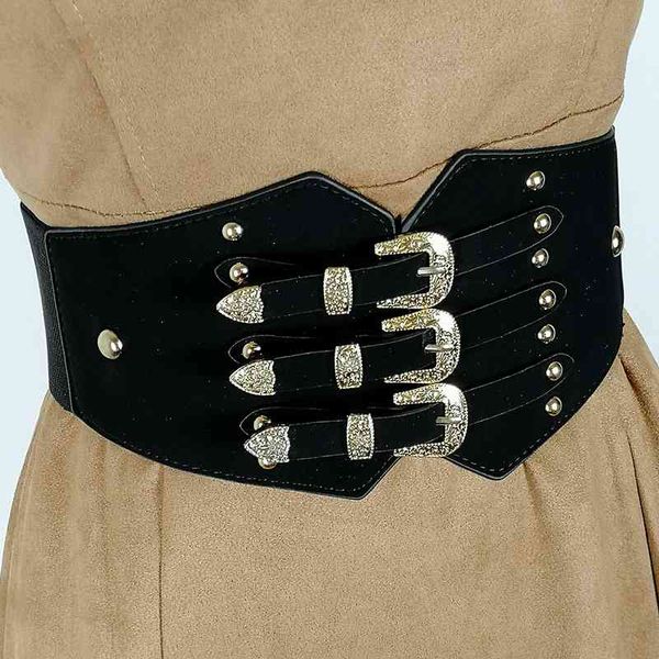 designer belts 2023 elastic wide corset belt plus size belts for women palace gold buckle stretch cummerbunds big ceinture femme dress riem, Silver
designer belts 2023 elastic wide corset belt plus size belts for women palace gold buckle stretch cummerbunds big ceinture femme dress riem, Silver