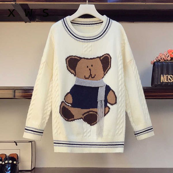 plus size women autumn winter thick sweater pullover fashion long sleeve o neck cartoon print kint oversized jersey mujer 210604, White;black
plus size women autumn winter thick sweater pullover fashion long sleeve o neck cartoon print kint oversized jersey mujer 210604, White;black
