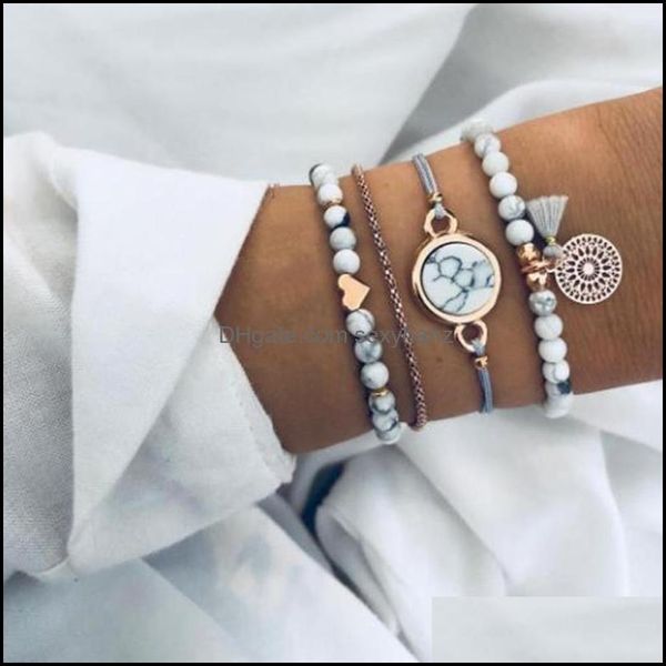 charm bracelets womens suit hollow metal flower chain love marble fringed geometric jewelry aessories drop delivery 2021 sdqqe, Golden;silver
charm bracelets womens suit hollow metal flower chain love marble fringed geometric jewelry aessories drop delivery 2021 sdqqe, Golden;silver