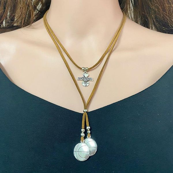 pendant necklaces glass time gem leather rope necklace football basketball volleyball softball double skin simple statement, Silver
pendant necklaces glass time gem leather rope necklace football basketball volleyball softball double skin simple statement, Silver