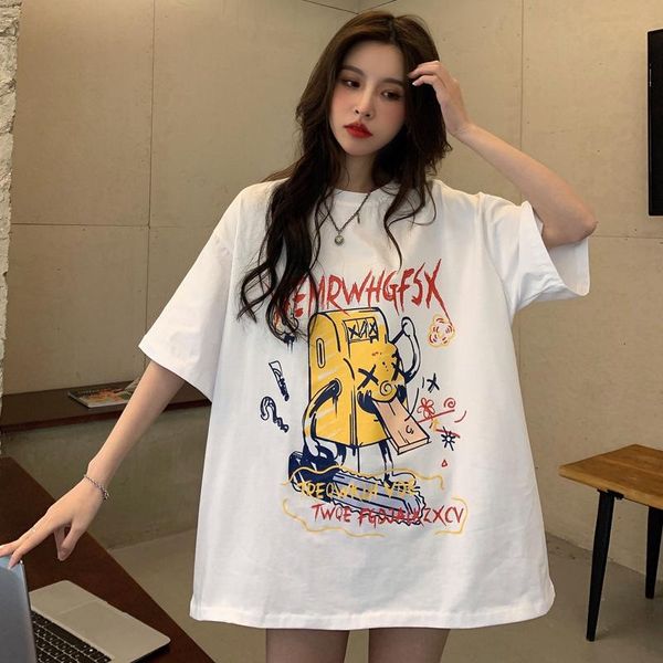 summer korean version of the cartoon graffiti print commuter youth loose short-sleeved t-shirt women women's, White
summer korean version of the cartoon graffiti print commuter youth loose short-sleeved t-shirt women women's, White