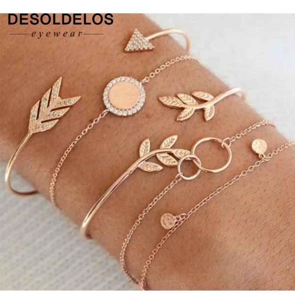charm bracelets 5pcs/set bohemian arrow leaves round for women girls crystal gold chain sets jewelry gifts, Golden;silver
charm bracelets 5pcs/set bohemian arrow leaves round for women girls crystal gold chain sets jewelry gifts, Golden;silver
