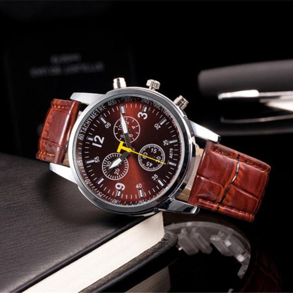 wristwatches luxury mens watches faux leather watchband clock sport men wristwatch brand steel dial quartz-watch relogio masculino p25, Slivery;brown
wristwatches luxury mens watches faux leather watchband clock sport men wristwatch brand steel dial quartz-watch relogio masculino p25, Slivery;brown