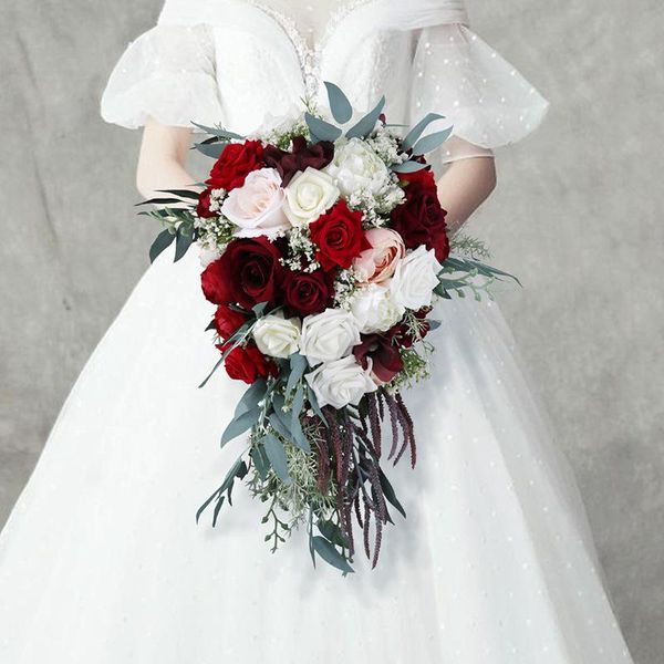 wedding flowers burgundy waterfall bride bouquet hand tied flower decor home party rose boda colección
wedding flowers burgundy waterfall bride bouquet hand tied flower decor home party rose boda colección