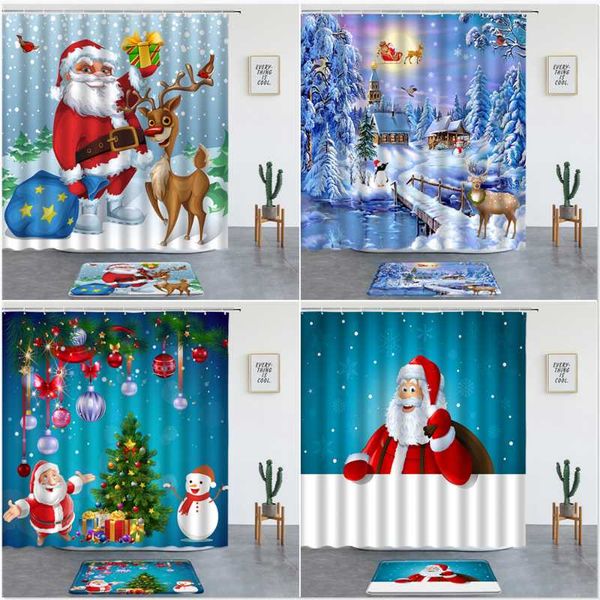 shower curtains 2pcs christmas cartoon set bath mats funny santa claus snowman reindeer holiday bathroom decor non-slip carpet
shower curtains 2pcs christmas cartoon set bath mats funny santa claus snowman reindeer holiday bathroom decor non-slip carpet