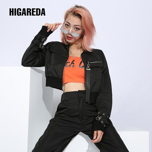 women's jackets streetwear black bomber jacket harajuku crop coats and women 2021 autumn punk cool female korean style, Black;brown
women's jackets streetwear black bomber jacket harajuku crop coats and women 2021 autumn punk cool female korean style, Black;brown