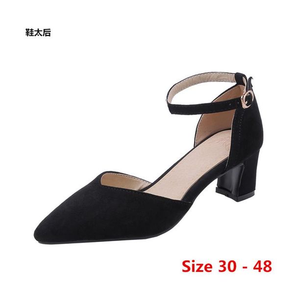 dress shoes classic high heels women's sandals summer 5.5cm heel ladies strappy pumps woman small big size 30-48, Black
dress shoes classic high heels women's sandals summer 5.5cm heel ladies strappy pumps woman small big size 30-48, Black
