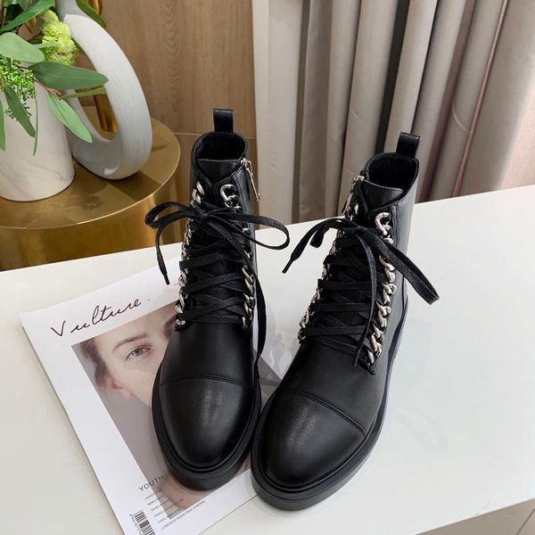 boots spring autumn bota feminina genuine leather mid-calf woman short round toes low heels, Black
boots spring autumn bota feminina genuine leather mid-calf woman short round toes low heels, Black