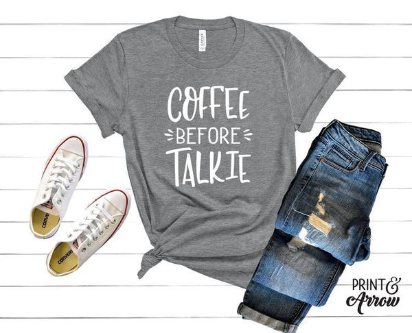 women's t-shirt coffee before talkie shirt, short sleeve tee 100% cotton funny letter print graphic o neck tshirt drop, White
women's t-shirt coffee before talkie shirt, short sleeve tee 100% cotton funny letter print graphic o neck tshirt drop, White