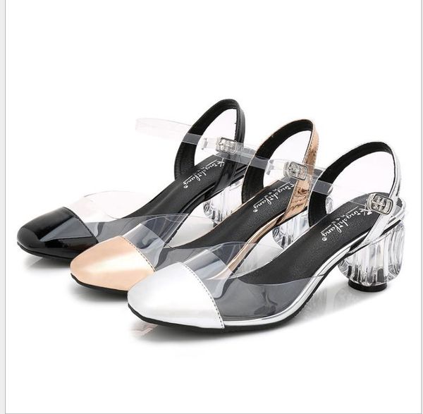 thick with the 2021 summer square head transparent baotou tide shoes female crystal sandals, Black
thick with the 2021 summer square head transparent baotou tide shoes female crystal sandals, Black