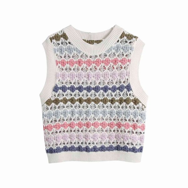 spring women knitted argyle hollow out sleeveless o-neck sweater vest chic lady fashion casual clothes 210517, Black;white
spring women knitted argyle hollow out sleeveless o-neck sweater vest chic lady fashion casual clothes 210517, Black;white