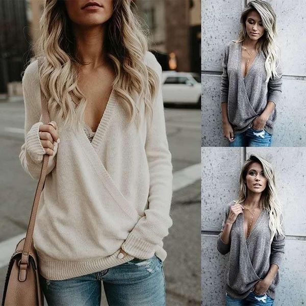 women's sweaters autumn and winter sweater deep v neck velveteen knit, White;black
women's sweaters autumn and winter sweater deep v neck velveteen knit, White;black